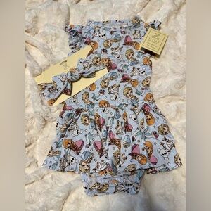 Disney Frozen Kids One Piece Bodysuit - Blue